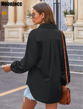 Load image into Gallery viewer, Neonjacc Women's Casual Button Down Loose Shirt Blouses